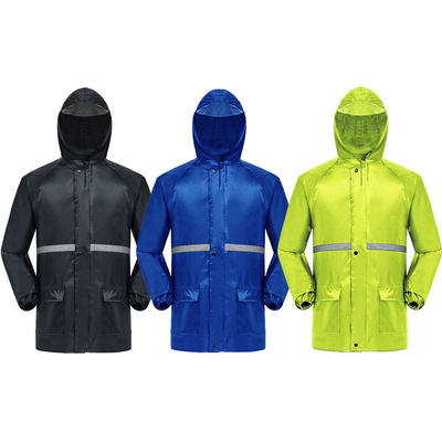 Logo personalizzato Work Rain Coat Giacca impermeabile da uomo per tutte le stagioni Abito da pioggia in due pezzi