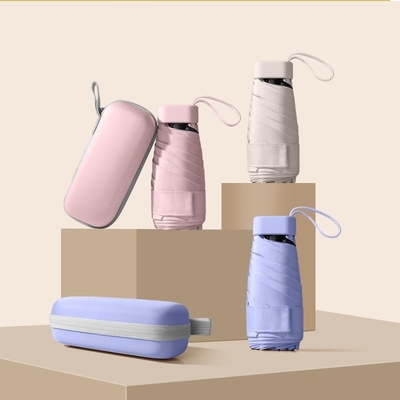 Logo personalizzato Mini ombrello portatile 5 volte per giorni di sole e protezione personalizzata