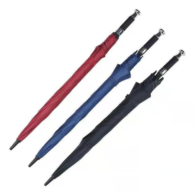 190T Pongee Golf Straight Pole Umbrella per la pioggia e il sole
