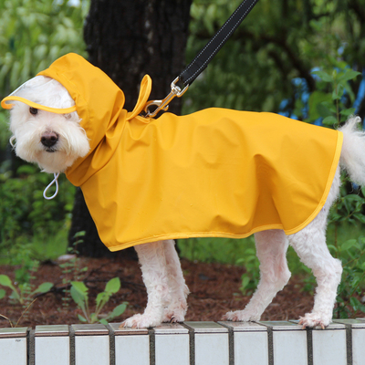 Poncho stile impermeabile riflettente impermeabile per cani con apertura dell'imbracatura e tasca del sacchetto di cacca