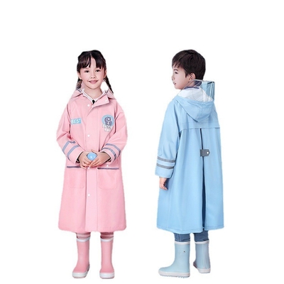 Abbigliamento per la pioggia per escursioni all'aperto Bambini poliestere cartone animato impermeabile in un pezzo con logo personalizzato