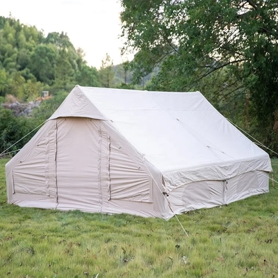 Campeggio all'aria aperta Tenda a galleria gonfiabile con pompa in design portatile bianco