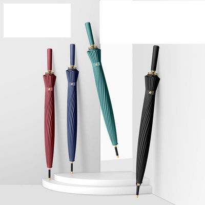 Grande ombrello anti-vento 24k maniglia lunga automatica in stile minimalismo per tempesta di pioggia
