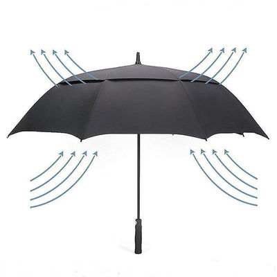 Logo personalizzato Double Canopy Golf Umbrella 130cm di diametro aperto per pubblicità e regali