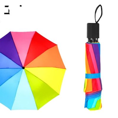 Ombrello a tre pieghe Ombrello pubblicitario a logo personalizzato con tessuto di nylon 190T