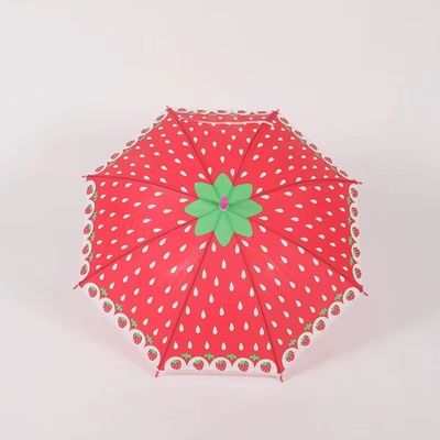 Manico curvo Frutta dritta Stampa ombrello per bambini Progettazione creativa per regali per bambini