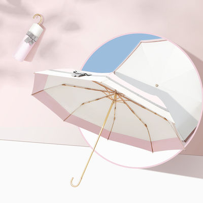 Maniglia curva personalizzata ombrello ombrello protezione UV Compatto e portatile per donne