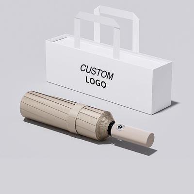 Uomini d'affari regalo ombrello pieghevole triplo con logo personalizzato e 95cm di diametro aperto