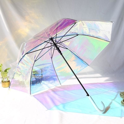 Adulti ombrello iridescente che cambia colore con disegno speciale e riflettore glitter