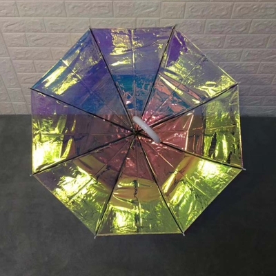 Adulti ombrello iridescente che cambia colore con disegno speciale e riflettore glitter