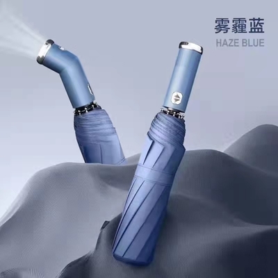 Pubblicità / ombrello regalo con torcia a LED riflettente e comodità di piegatura automatica