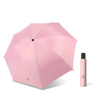 Costo campione gratuito Promozione in magazzino Protezione solare a mano aperta Ombrello UV pieghevole
