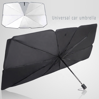 190T Stoffa Ponegee Pareti anteriore Parasole auto con pubblicità e design pieghevole