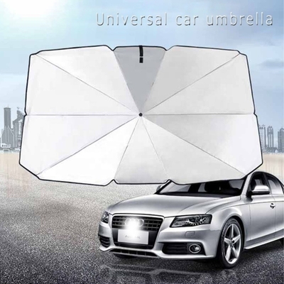 190T Stoffa Ponegee Pareti anteriore Parasole auto con pubblicità e design pieghevole