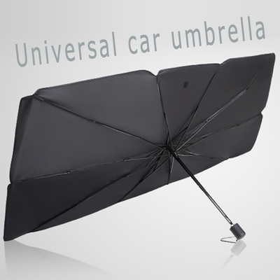 190T Stoffa Ponegee Pareti anteriore Parasole auto con pubblicità e design pieghevole