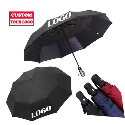 190T tessuto di nylon logo personalizzato stampa protezione UV ombrello pieghevole per tutti in 1