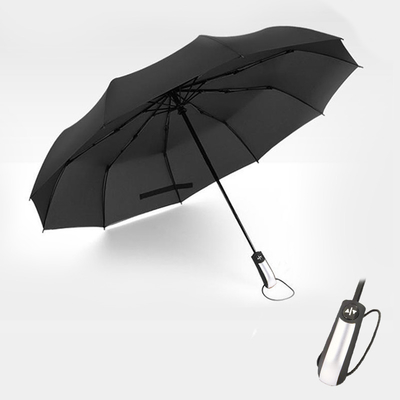Manico di plastica da 23 pollici 10K 190T Pongee Automatic Folding Umbrella per campagne scolastiche
