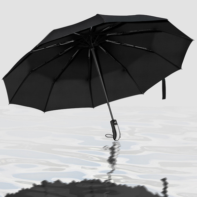 Manico di plastica da 23 pollici 10K 190T Pongee Automatic Folding Umbrella per campagne scolastiche