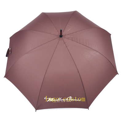 Parasole da golf a manico lungo a protezione solare completamente automatica con gancio piegato e logo personalizzato