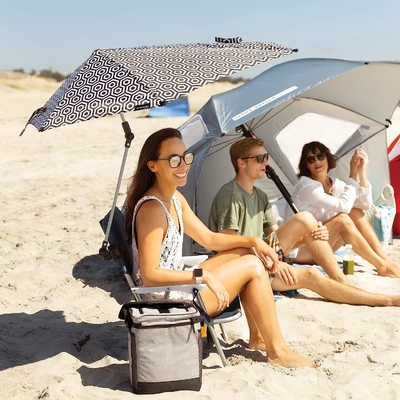 Ombrello per sedie regolabile protettivo e versatile con clip di protezione UV universale