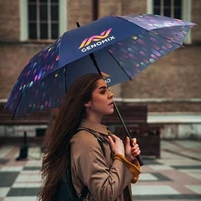 Popolare ombrello di sublimazione personalizzato con manico di rivestimento in gomma