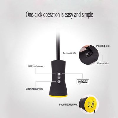 Disegno minimalista Ombrello pieghevole completamente automatico con altoparlante Bluetooth ricaricabile