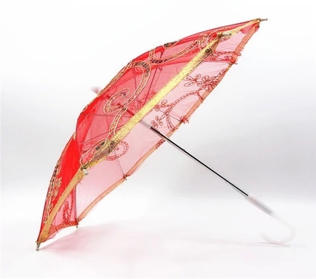 Pubblicità Mini ombrello tascabile con disegno rettilineo e manico in plastica J