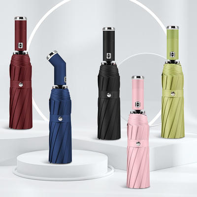 Viaggiare in lusso Windproof Pieghevole Automatico Aprire Chiudere Customized Color Led Ombrello