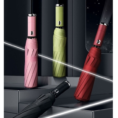 Viaggiare in lusso Windproof Pieghevole Automatico Aprire Chiudere Customized Color Led Ombrello