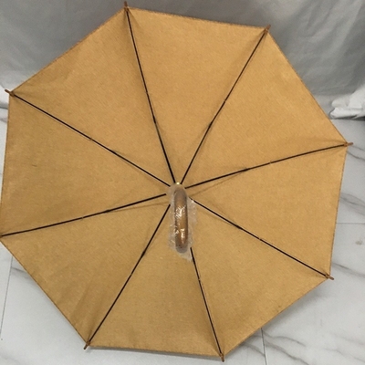 Protezione ambientale creativa Tissu di sughero di sughero ombrello di tessuto con maniglia di legno