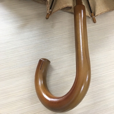 Protezione ambientale creativa Tissu di sughero di sughero ombrello di tessuto con maniglia di legno