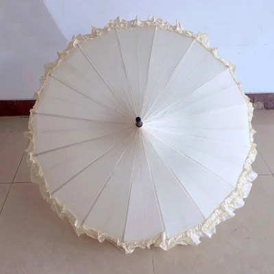 19 pollici donna pagoda ombrello ombrello di matrimonio con pannello di pizzo e manuale stile aperto
