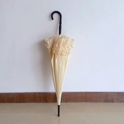 19 pollici donna pagoda ombrello ombrello di matrimonio con pannello di pizzo e manuale stile aperto