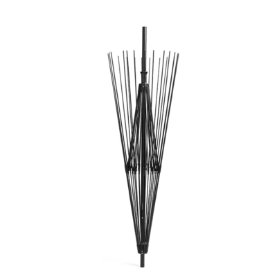 Auto Open 24k Black Coated Metal Fiberglass Frame Windproof Umbrella Accessori per BSCI