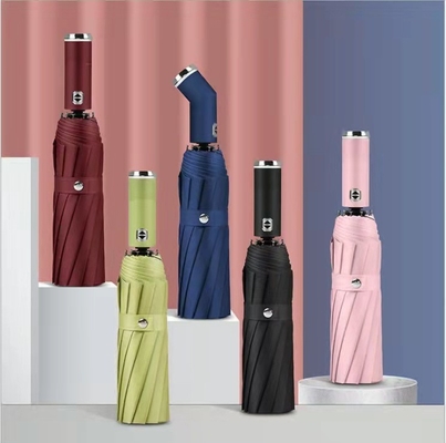 2023 Design Doni d'affari di lusso Automatico pieghevole riflettente Light Up ombrello esterno