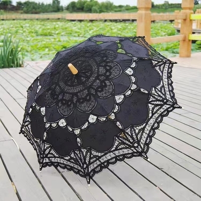 Fibra di vetro costole Moda ombrello per cerimonia di nozze pizzo ombrelli per matrimoni