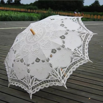 Fibra di vetro costole Moda ombrello per cerimonia di nozze pizzo ombrelli per matrimoni