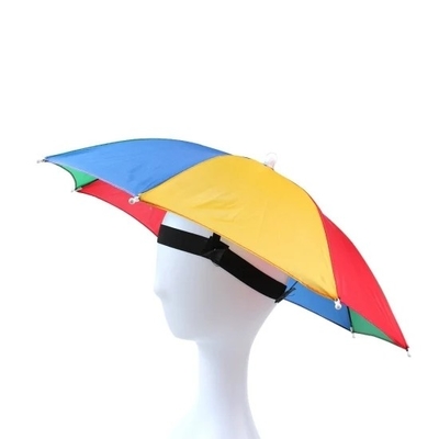 Protezione contro i raggi UV Logo personalizzato Stampa Testa a forma di cappello Ombrello per adulti e bambini