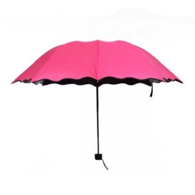 Design minimalista Magico Collegamento UV Sole Pioggia Umbrella a prova di vento a fiore
