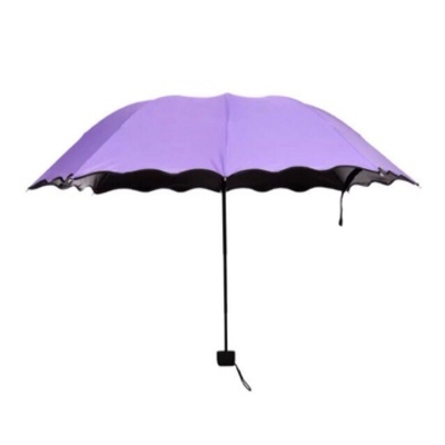Design minimalista Magico Collegamento UV Sole Pioggia Umbrella a prova di vento a fiore