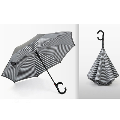 Umbrella 8K 23inch 190T Pongee inverso doppio strato C Manuale manuale aperto