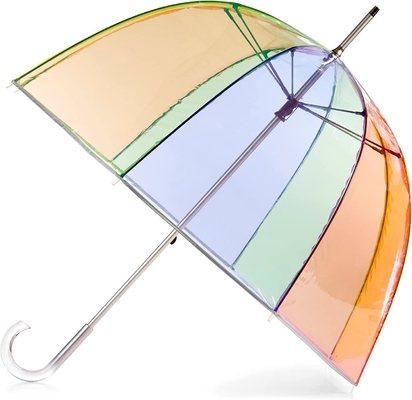 Logo personalizzato Apollo Poe Pvc Colore Cupola Transparente Ombrello Per Lady Hot Promozione