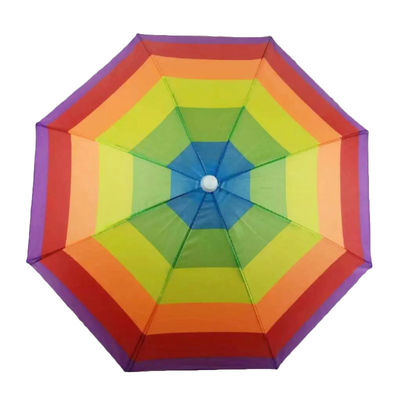 Mini cappello ombrello per adulti con materiale di costole in acciaio e logo stampato su misura