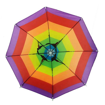 Mini cappello ombrello per adulti con materiale di costole in acciaio e logo stampato su misura