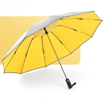 Tech Titanium Silver Coating Custom Fold Inverted Reverse Umbrella per un design elegante