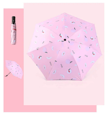 Stampa del logo personalizzato Super impermeabile portatile colori solidi 3 pieghevole ombrello auto aperto