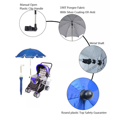Bambini Bambini Pram Shade Holder Manuale per passeggini personalizzati Passeggino regolabile per bambini