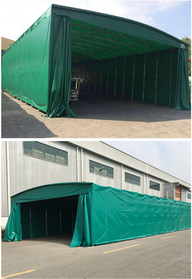 Tenda di esposizione commerciale all' esterno impermeabile, a spinta e a tiraggio, garage pieghevole, magazzino di veicoli