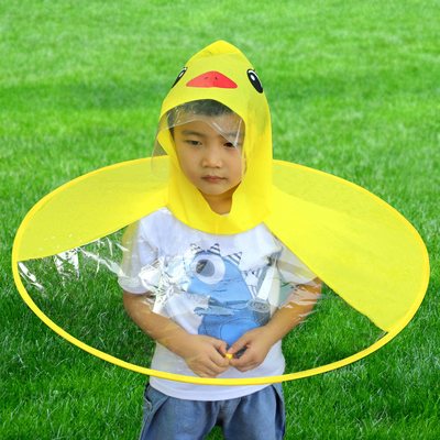 Stampa logo personalizzata UFO Poncho trasparente impermeabile per bambini adulti Gruppo di età