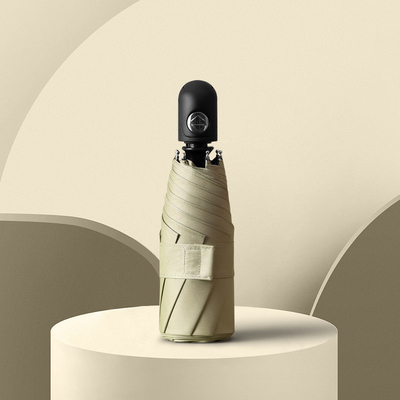 Parasole con rivestimento nero BSCI Mini Pocket Capsule Protezione UV Cinque ombrelli pieghevoli